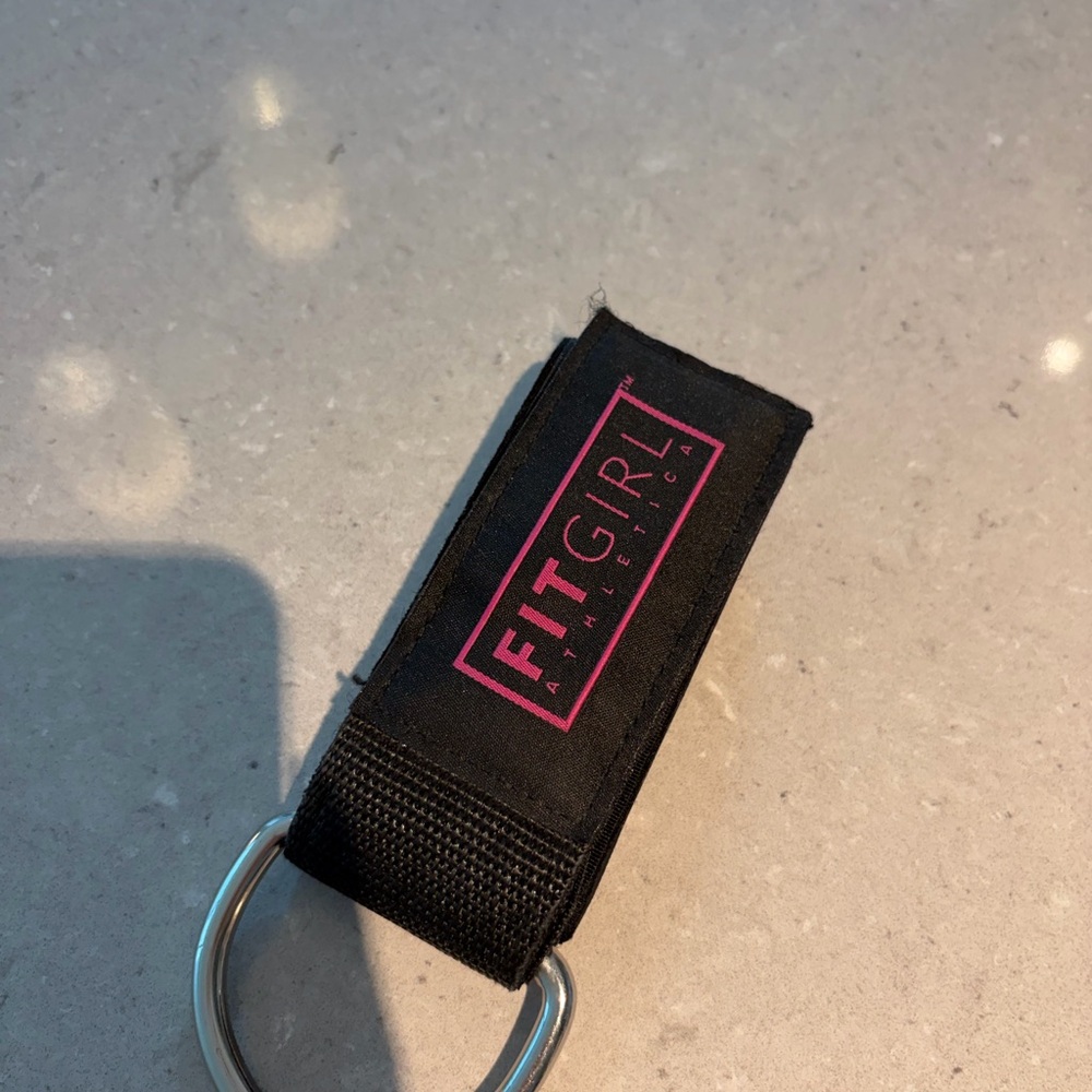 FitGirl Black and Pink Ankle Strap for Kickbacks / Glute Workouts